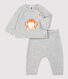 Ensemble 2 pièces jacquard en tricot bio bébé