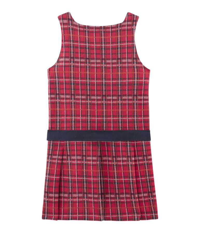 Robe sans manches enfant fille rouge/multicouleur
