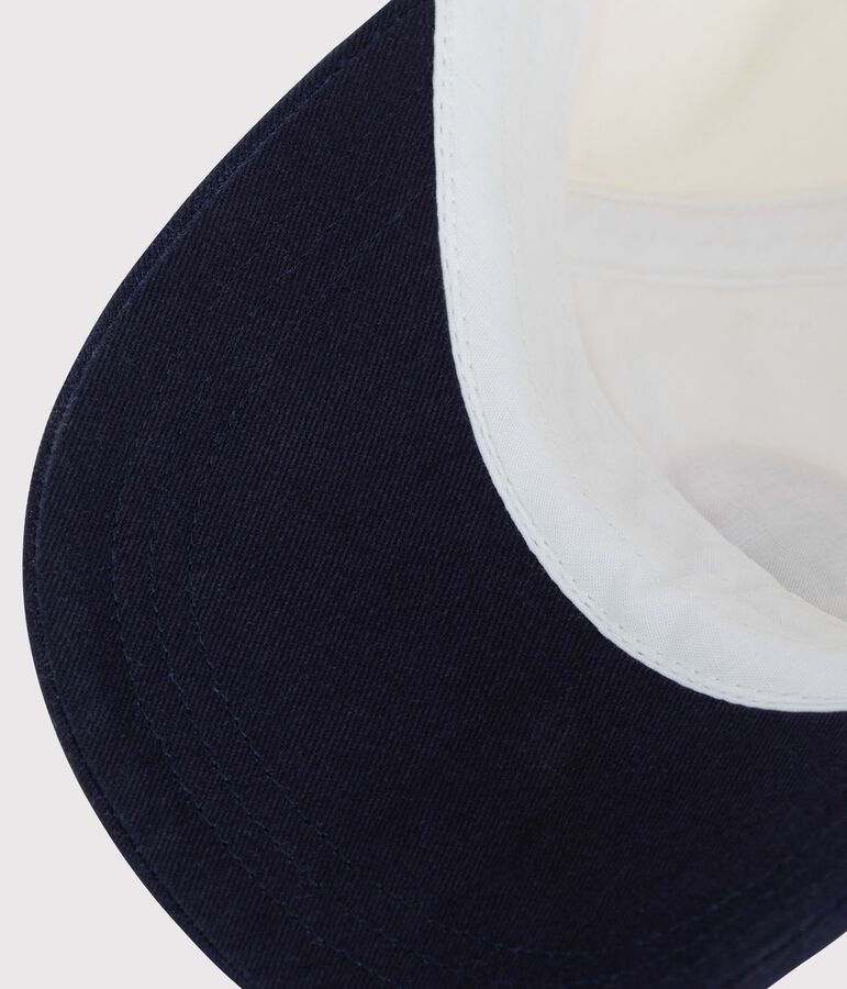 Casquette b&eacute;b&eacute; en coton bleu MILK/ SOIR
