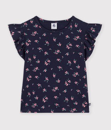 Tee-shirt enfant manches courtes imprimé fleurs