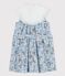 Robe en popeline imprimée enfant fille blanc MARSHMALLOW/blanc MULTICO