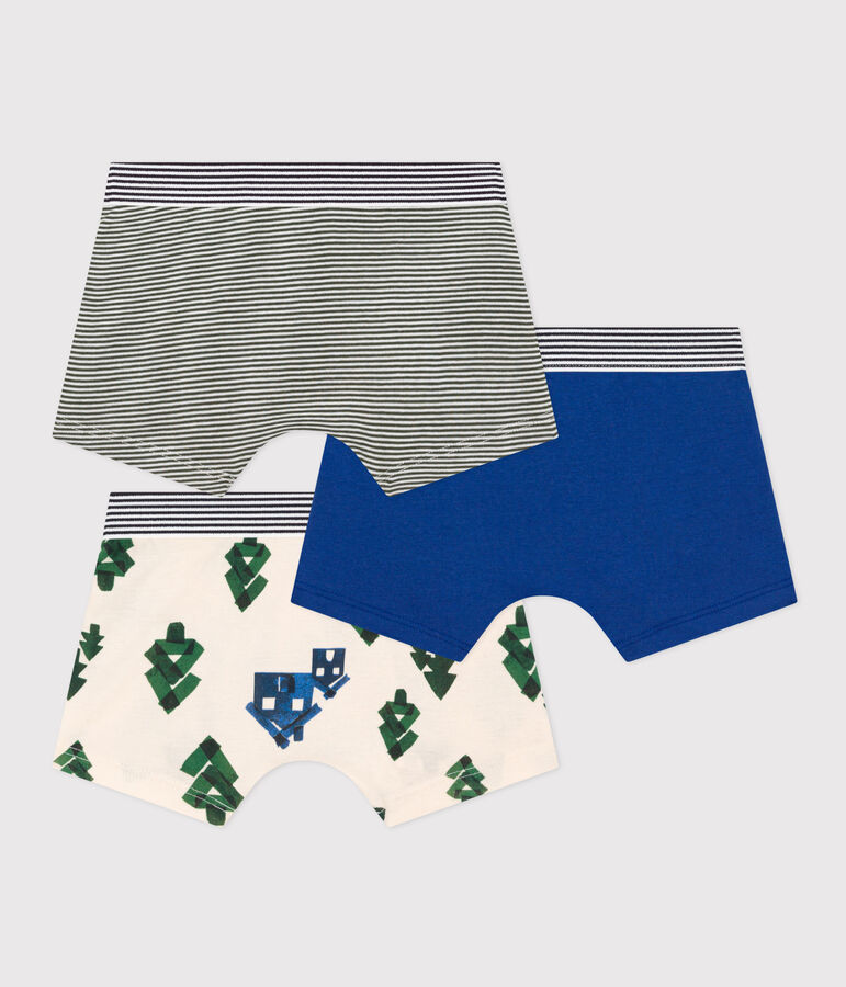 Lot de 3 boxers chalet en coton petit gar&ccedil;on variante 1