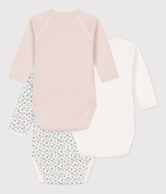 Lot de 3 bodies manches longues bébé en coton variante 1