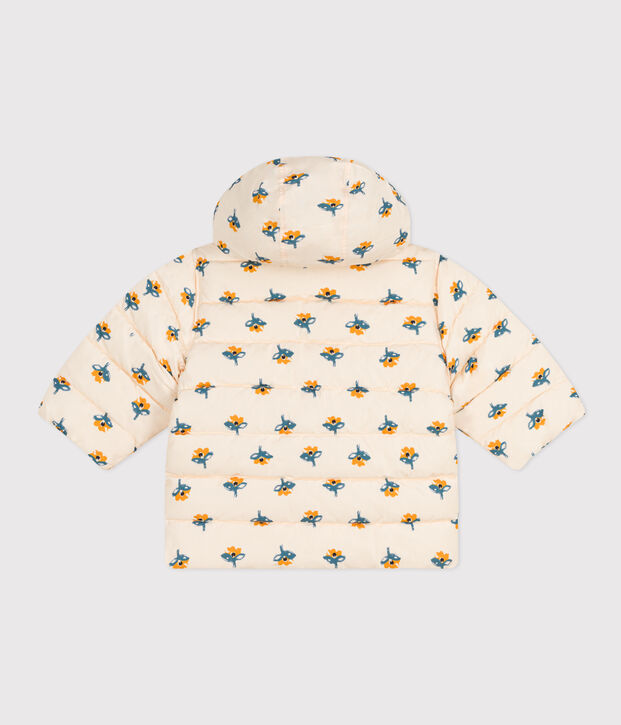 Doudoune imprim&eacute;e capuche r&eacute;tractable b&eacute;b&eacute; &eacute;cru/multicouleur
