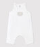 Salopette bébé matelassée en coton biologique blanc MARSHMALLOW