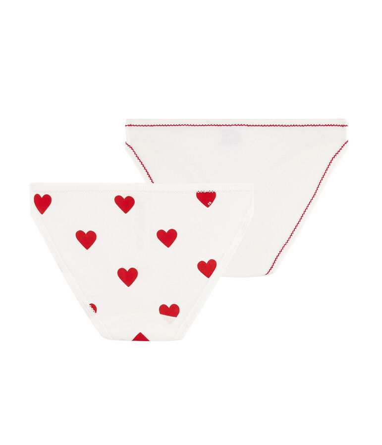 Lot de 2 culottes coeur femme multicouleur