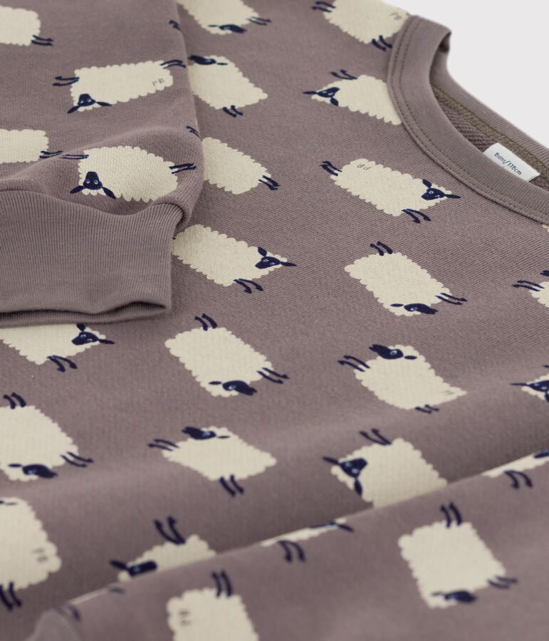 Sweatshirt imprim&eacute; en molleton enfant fille / gar&ccedil;on BONGRIS/ MULTICO