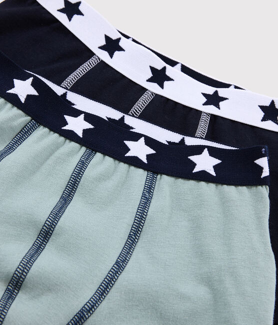 Lot de 2 boxers  petit garçon en coton biologique et elasthanne variante 1