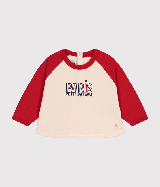 Sweatshirt en molleton léger bébé rouge AVALANCHE/ AURORA