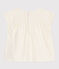 Blouse bébé en coton manches courtes, imprimée mini cœur blanc MARSHMALLOW/ ORGE