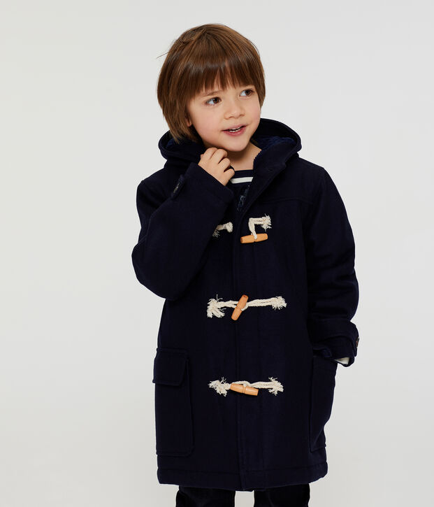 Duffle coat enfant gar&ccedil;on bleu marine