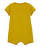 Combicourt bébé fille en coton et lin vert BAMBOO