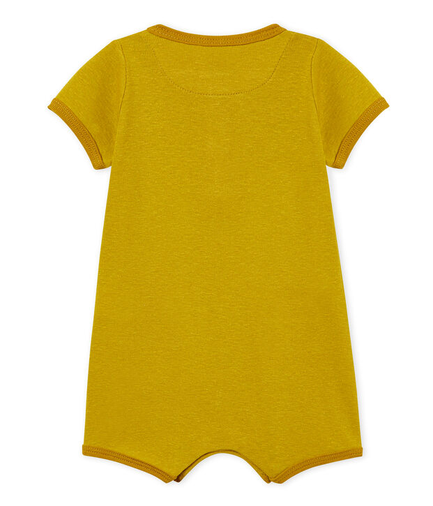 Combicourt b&eacute;b&eacute; fille en coton et lin vert