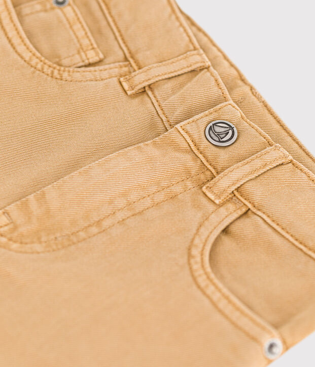 Pantalon en denim enfant gar&ccedil;on beige