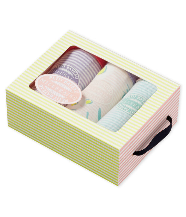 Trio de culottes hautes petite fille multicouleur