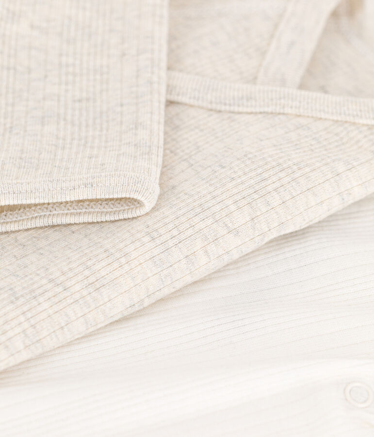 Lot de 2 bodies crois&eacute;s manches longues en coton variante 1