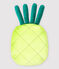 Coussin ananas en velours jaune SUNNY