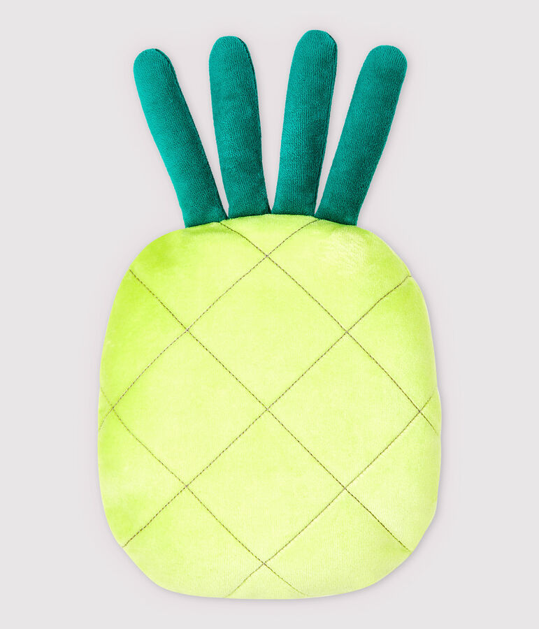 Coussin ananas en velours jaune SUNNY