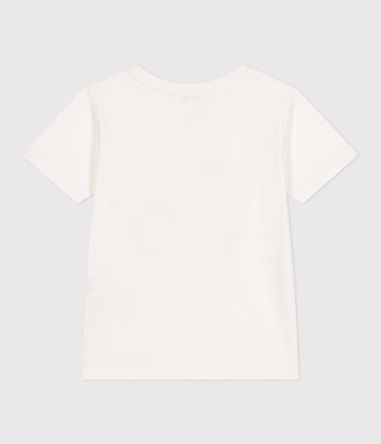 Teeshirt enfant en coton manches courtes imprimé blanc MARSHMALLOW