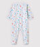 Dors-bien gris chiné à étoiles bébé en velours gris POUSSIERE/blanc MULTICO