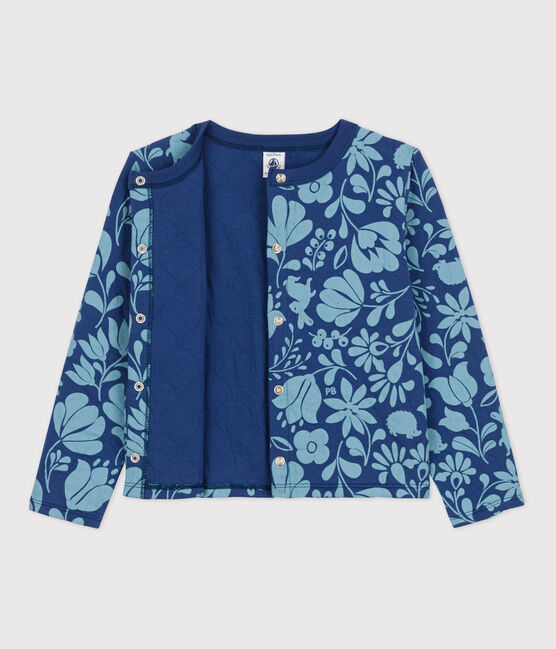 Cardigan imprimé en tubique matelassé enfant fille CREPUSCULE/ ROVER