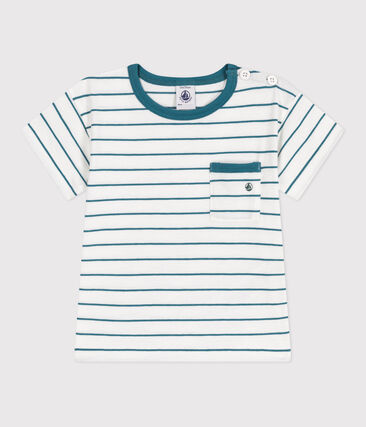 Tee-shirt bébé en coton à manches courtes rayé