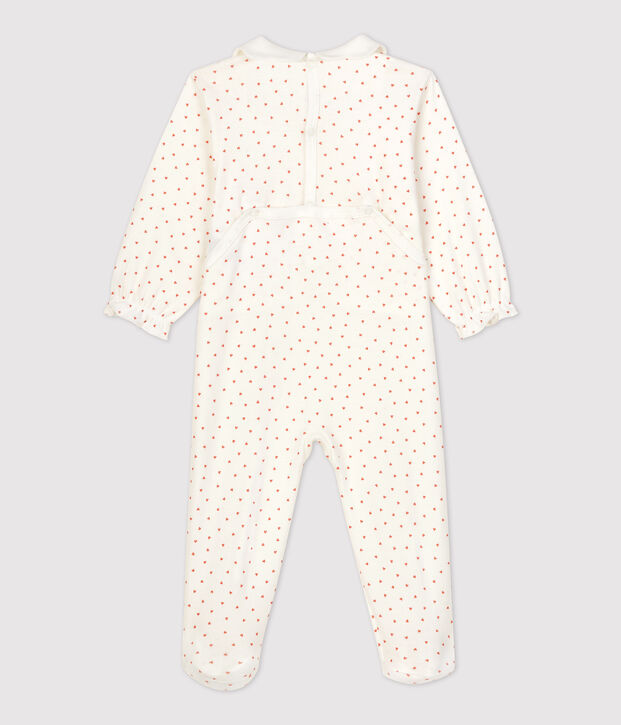 Dors-bien b&eacute;b&eacute; petits c&oelig;urs en coton blanc/rose