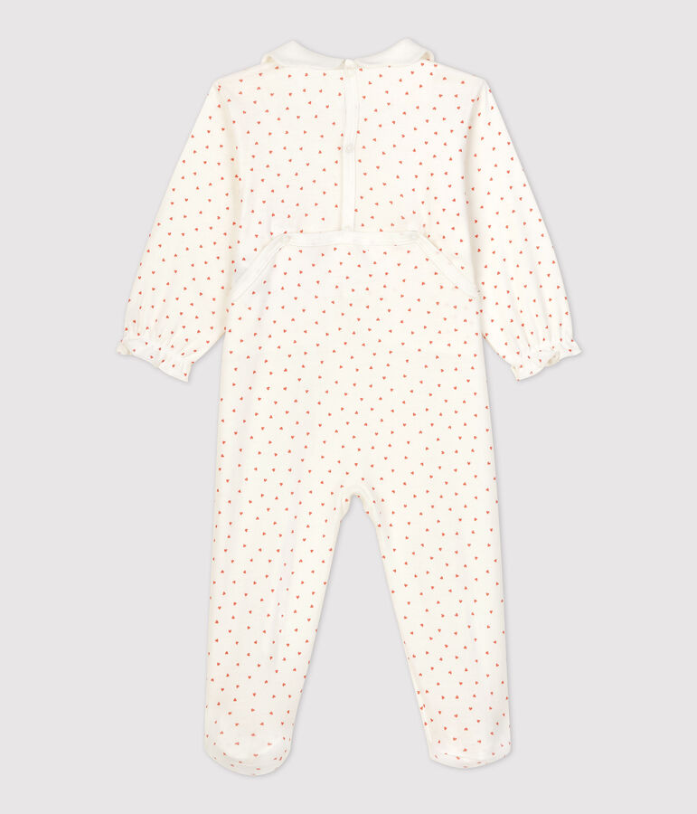 Dors-bien b&eacute;b&eacute; petits c&oelig;urs en coton blanc MARSHMALLOW/ PAPAYE