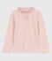 Tee-shirt manches longues en coton enfant fille rose SALINE