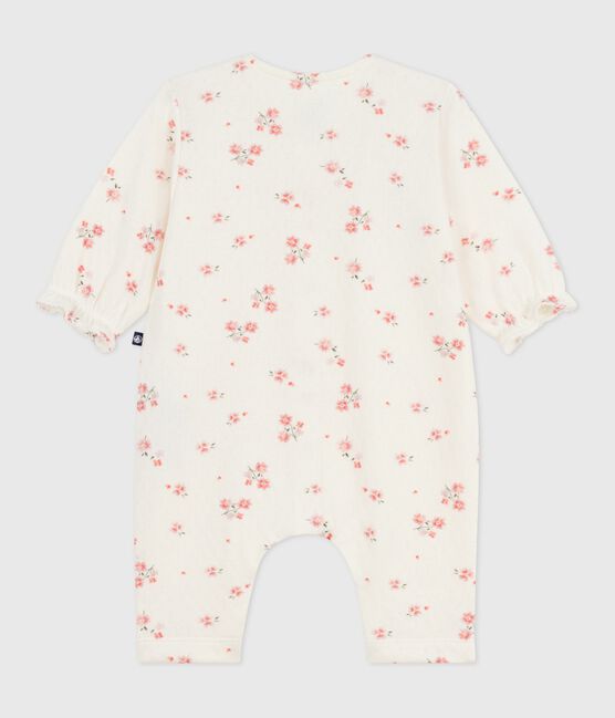 Combinaison bébé en coton à volants, imprimé fleurs MILK/ MULTICO
