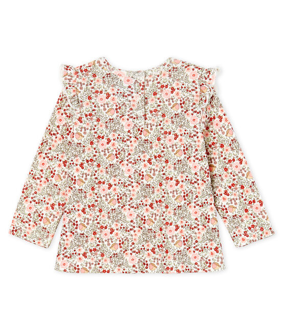 Blouse manches longues bébé fille imprimée blanc MARSHMALLOW/blanc MULTICO