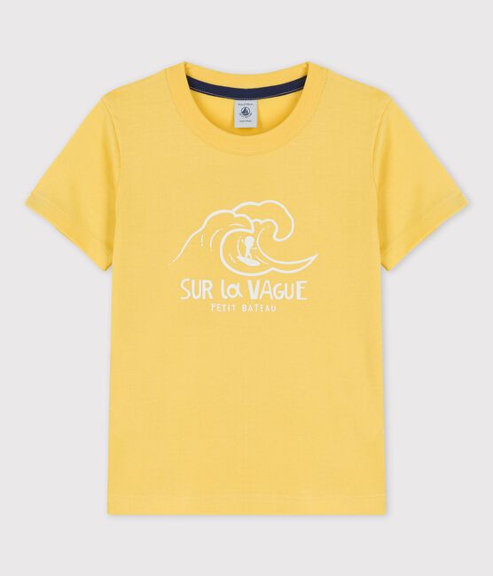 T-shirt manches courtes en coton enfant garçon jaune ORGE
