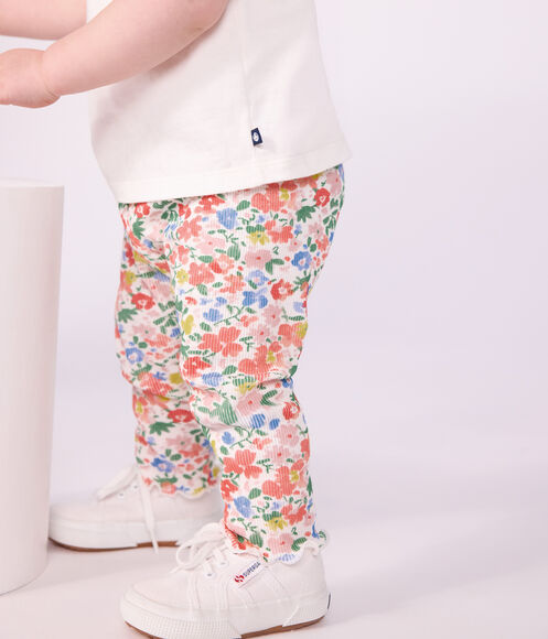 LEGGING BÉBÉ EN COTON IMPRIMÉ FLEURS