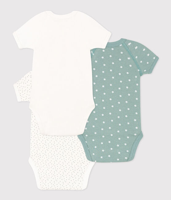 LOT DE 3 BODIES MANCHES COURTES BÉBÉ EN COTON variante 1