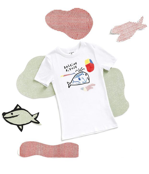 Tee shirt Femme Serge Bloch blanc