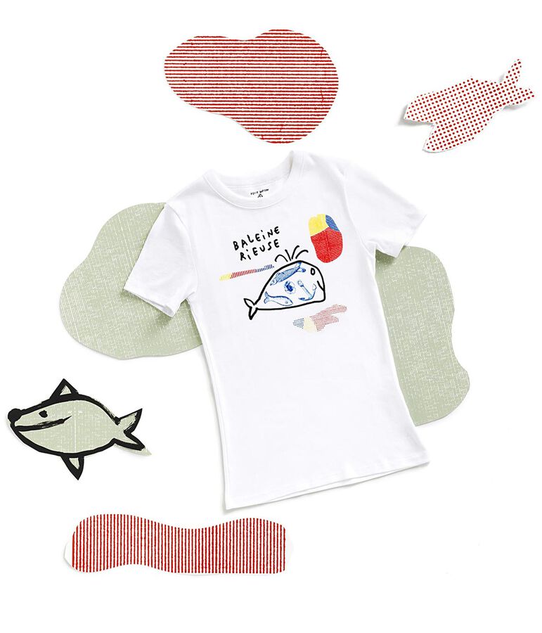 Tee shirt Femme Serge Bloch blanc ECUME