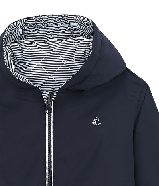 Coupe vent chaud et réversible enfant mixte bleu SMOKING