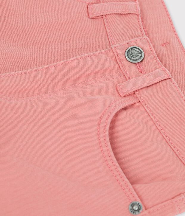 Short en denim enfant fille rose