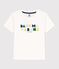 Tee-shirt manches courtes en coton enfant garçon blanc MARSHMALLOW
