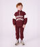 Pantalon de jogging enfant en coton bordeaux