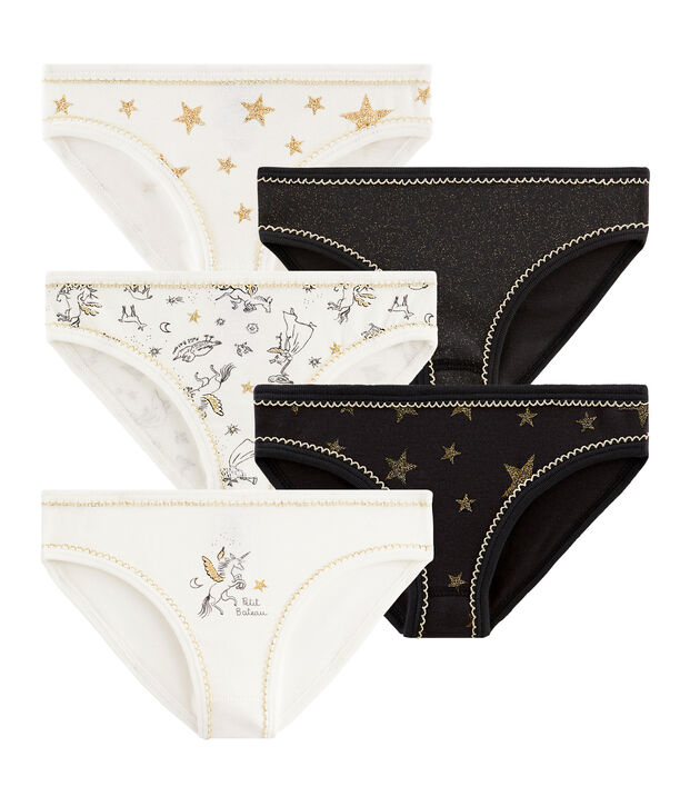 Lot de 5 culottes petite fille multicouleur