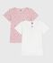 Lot de tee-shirts enfant en coton manches courtes imprimé pommes variante 1