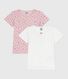Lot de tee-shirts enfant en coton manches courtes imprimé pommes