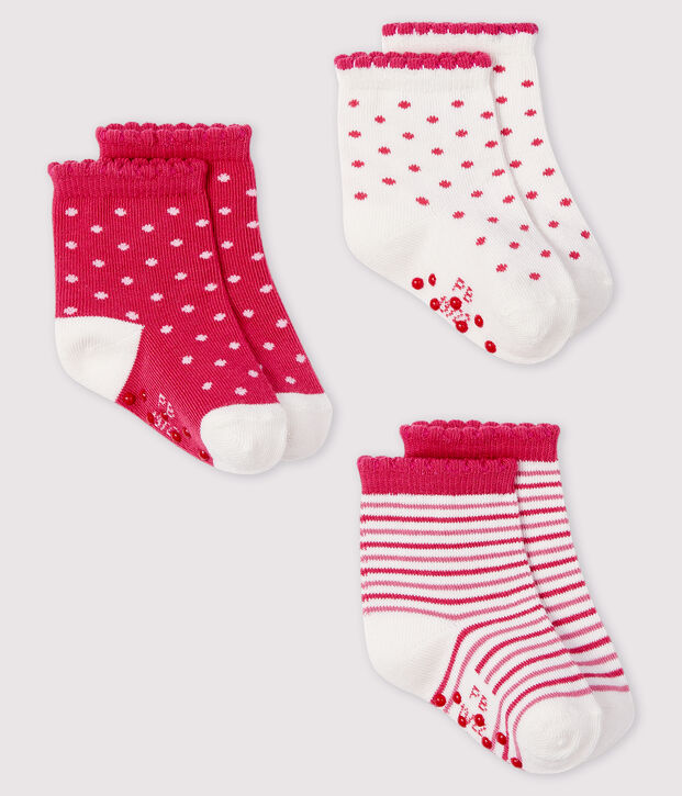 Lot de 3 paires de chaussettes b&eacute;b&eacute; multicouleur