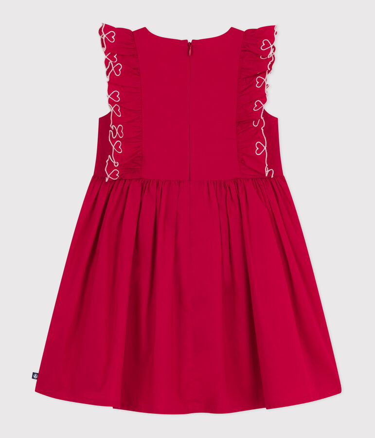 Robe enfant sans manche en coton rouge TERKUIT