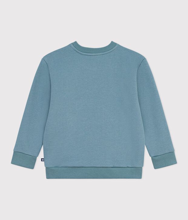 Sweatshirt enfant en coton &agrave; motif bleu