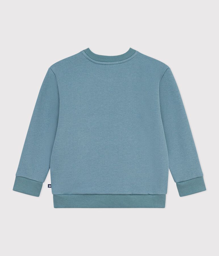Sweatshirt enfant en coton &agrave; motif bleu GOBELIN
