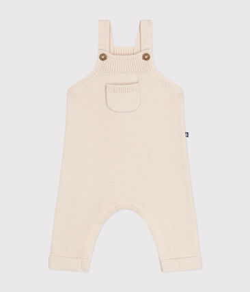Salopette en tricot de laine et coton bébé