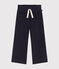 Pantalon large en velours fin enfant fille bleu SMOKING