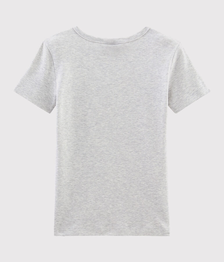 T-shirt col rond iconique en coton Femme gris BELUGA CHINE